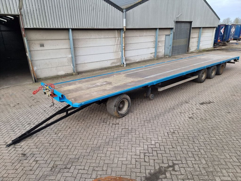 Van Hool 13.60 M LONG - 1 M HIGH - SUPER SINGLE TIRES - DRUM BRAKES - Remolque plataforma/ Caja abierta: foto 1 Van Hool 13.60 M LONG - 1 M HIGH - SUPER SINGLE TIRES - DRUM BRAKES - Remolque plataforma/ Caja abierta: foto 1