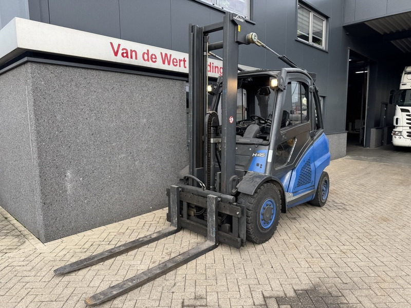 Linde H45T Duplo 400 Freelift / Sideshift / 4e Functie LPG 2005 - Carretilla elevadora de gas: foto 3 Linde H45T Duplo 400 Freelift / Sideshift / 4e Functie LPG 2005 - Carretilla elevadora de gas: foto 3