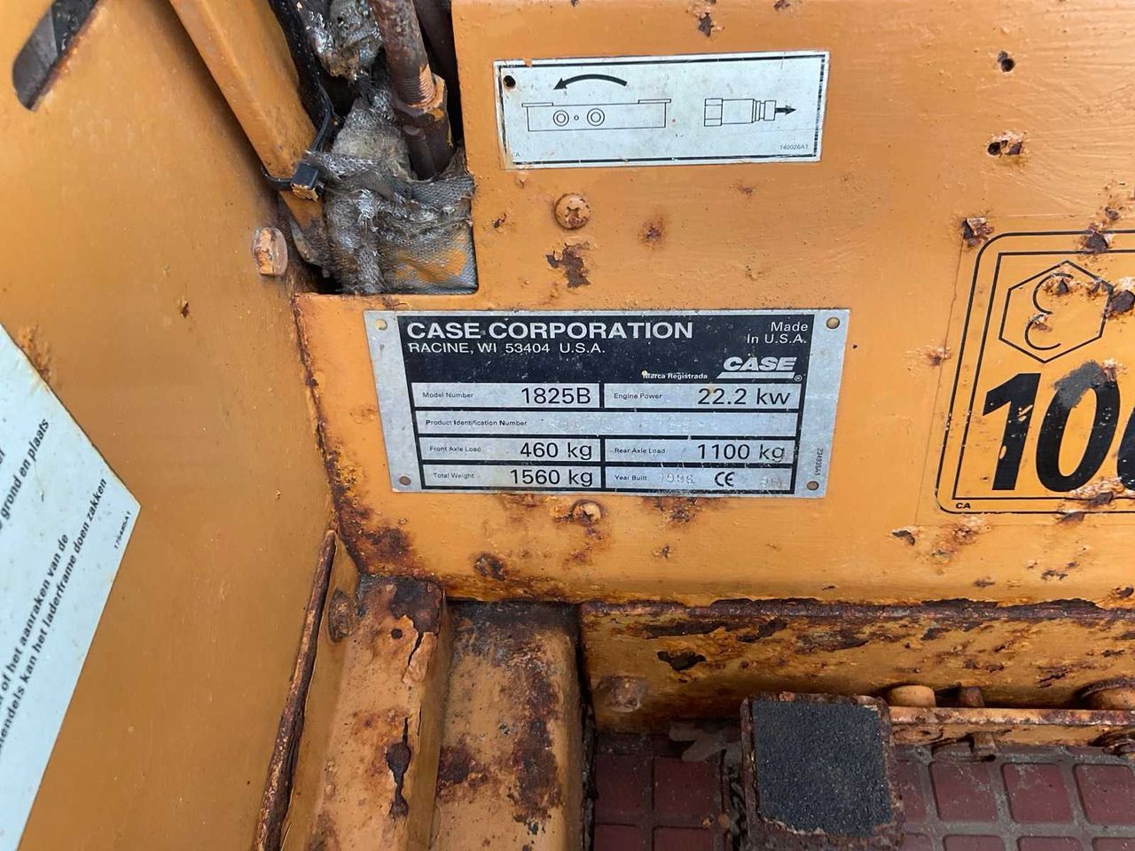 1996 CASE 1825 B SKID STEER LOADER - Minicargadora de cadenas: foto 5 1996 CASE 1825 B SKID STEER LOADER - Minicargadora de cadenas: foto 5