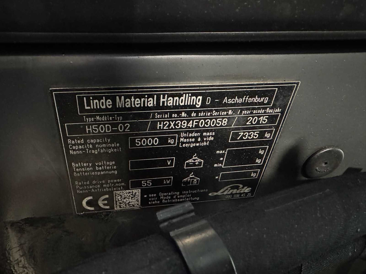 Carretilla elevadora 2015 LINDE H50D 5,000KG TRIPLEX 666CM 3RD+4TH VALVE DIESEL FORKLIFT FORKLIFT 15,042 HOURS.: foto 19 Carretilla elevadora 2015 LINDE H50D 5,000KG TRIPLEX 666CM 3RD+4TH VALVE DIESEL FORKLIFT FORKLIFT 15,042 HOURS.: foto 19