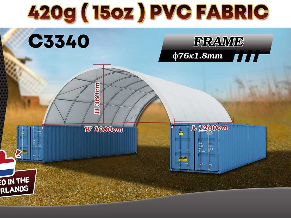 Rhino-Cross-Shelter C3340 - 12x10x3,6 m - Tanque de almacenamiento: foto 2 Rhino-Cross-Shelter C3340 - 12x10x3,6 m - Tanque de almacenamiento: foto 2