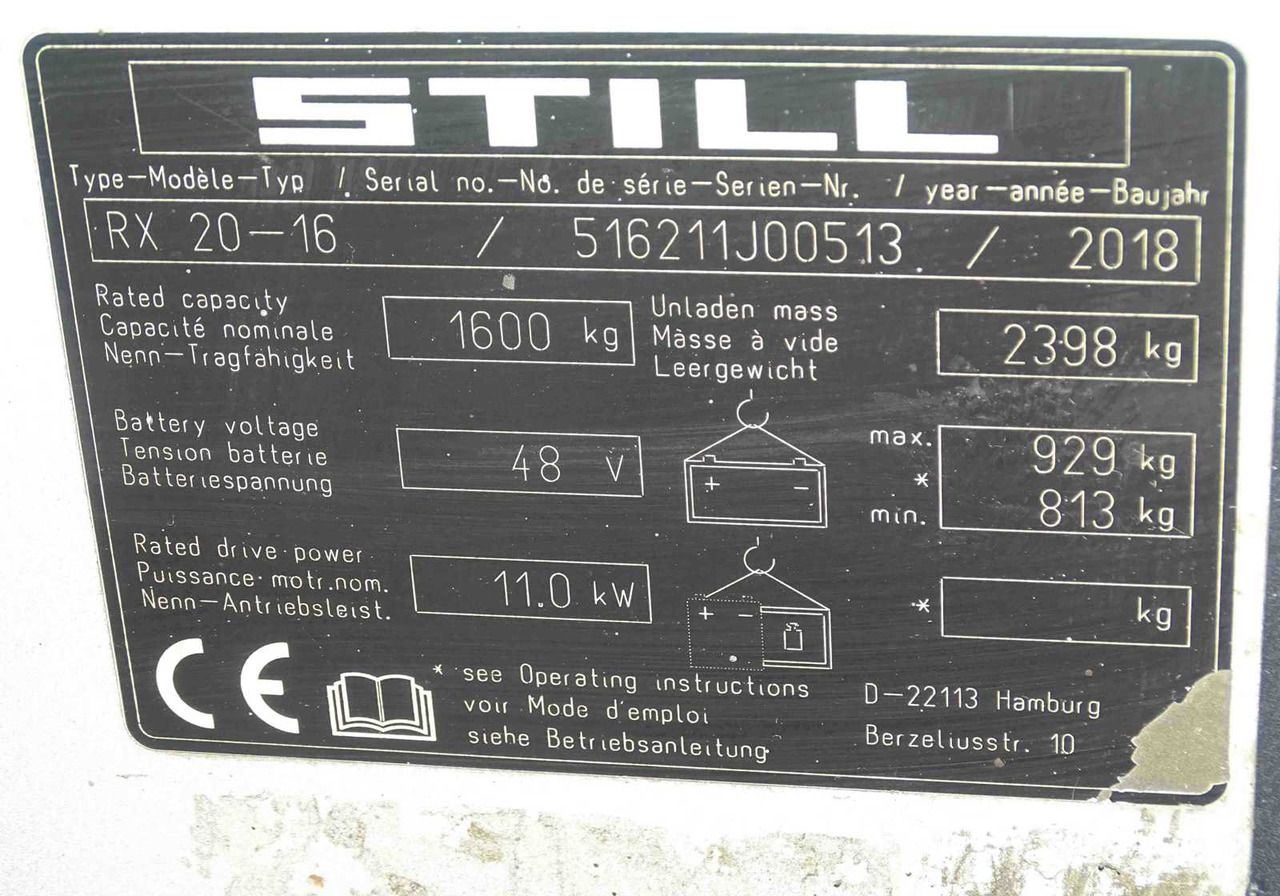 STILL - RX20-16 - FORKLIFT - Carretilla elevadora: foto 5 STILL - RX20-16 - FORKLIFT - Carretilla elevadora: foto 5