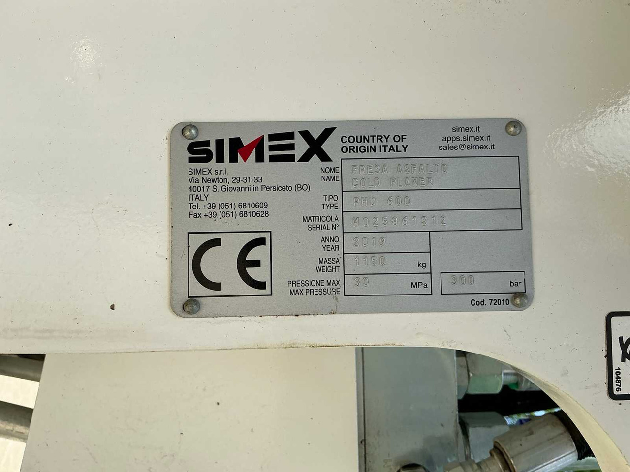 Fresadora en frío Simex PHD600: foto 12