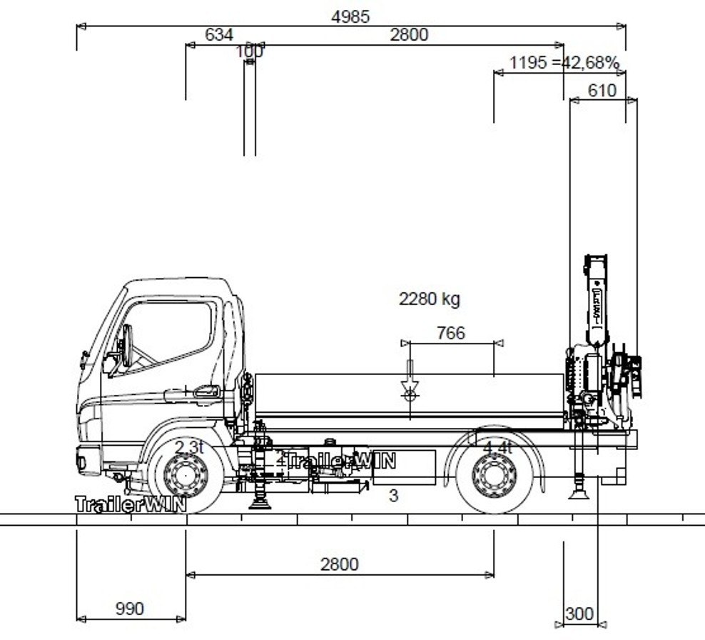 FUSO 6S15 Pritsche 2.8m Heckkran 4xhydr+1xman. Funk! - Caja abierta furgoneta: foto 1 FUSO 6S15 Pritsche 2.8m Heckkran 4xhydr+1xman. Funk! - Caja abierta furgoneta: foto 1
