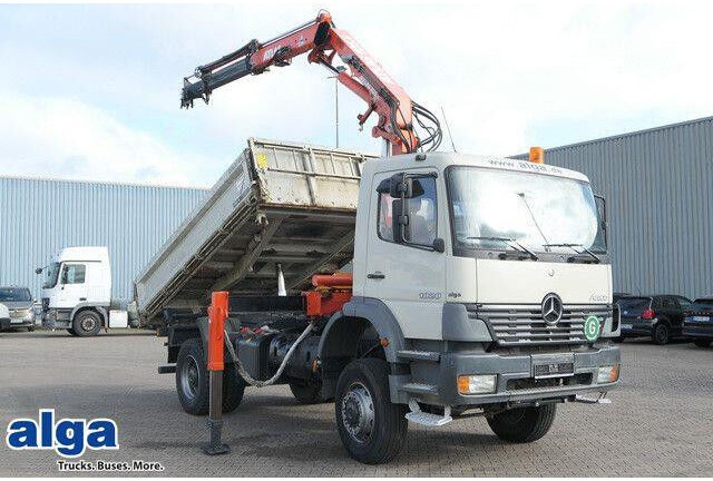 Mercedes-Benz 1828 Atego 4x4, Atlas AK 105.1, Funk, Hydr., AHK - Volquete camión: foto 1 Mercedes-Benz 1828 Atego 4x4, Atlas AK 105.1, Funk, Hydr., AHK - Volquete camión: foto 1