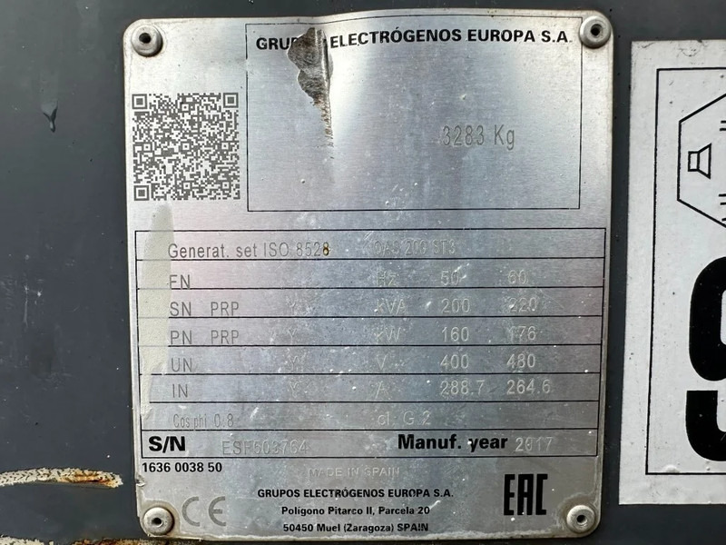 Atlas-Copco QAS 200 Volvo Leroy Somer 220 kVA Silent Rental generatorset - Generador industriale: foto 3 Atlas-Copco QAS 200 Volvo Leroy Somer 220 kVA Silent Rental generatorset - Generador industriale: foto 3