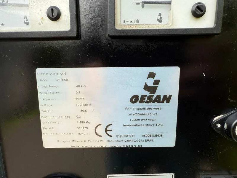 GESAN DPR 60 Perkins Leroy Somer 60 kVA Silent Rental generatorset - Generador industriale: foto 5 GESAN DPR 60 Perkins Leroy Somer 60 kVA Silent Rental generatorset - Generador industriale: foto 5