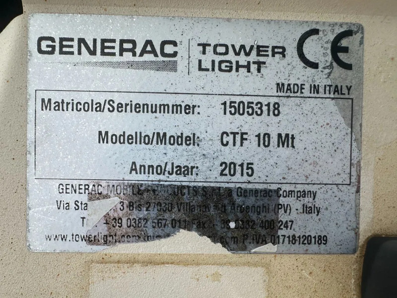 Generac CTF10M 10 meter 230 Volt Light Tower Lichtmast LED - Torre de iluminación: foto 3 Generac CTF10M 10 meter 230 Volt Light Tower Lichtmast LED - Torre de iluminación: foto 3