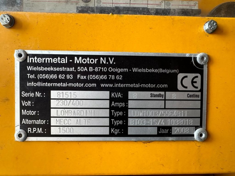 Himoinsa Lombardini LDW 1003 Mecc Alte Spa 9 kVA Supersilent generatorset in 8 ft container - Generador industriale: foto 5 Himoinsa Lombardini LDW 1003 Mecc Alte Spa 9 kVA Supersilent generatorset in 8 ft container - Generador industriale: foto 5
