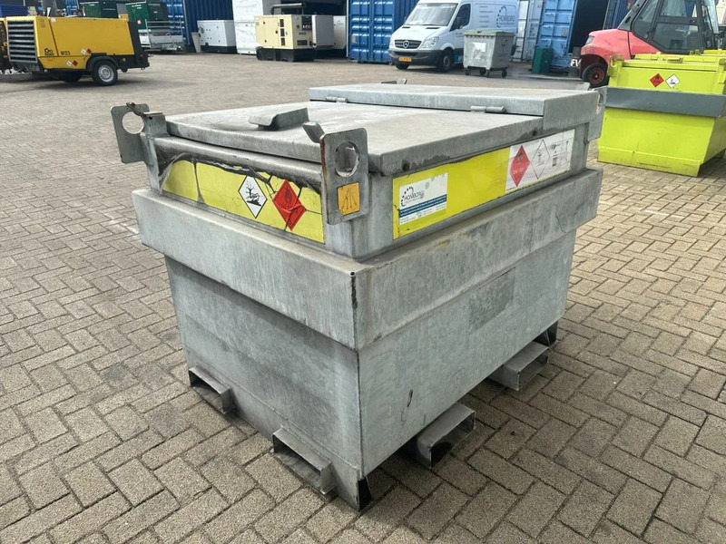 Tanque de almacenamiento Kiwa IBC Steenbergen 750 liter Dieseltank met Handpomp Milieutank Gegalvaniseerd: foto 6