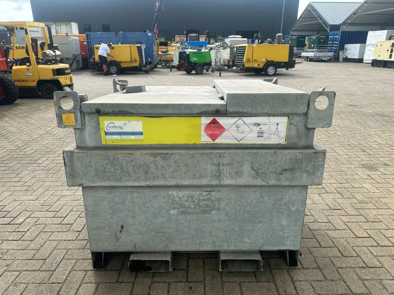 Tanque de almacenamiento Kiwa IBC Steenbergen 750 liter Dieseltank met Handpomp Milieutank Gegalvaniseerd: foto 7