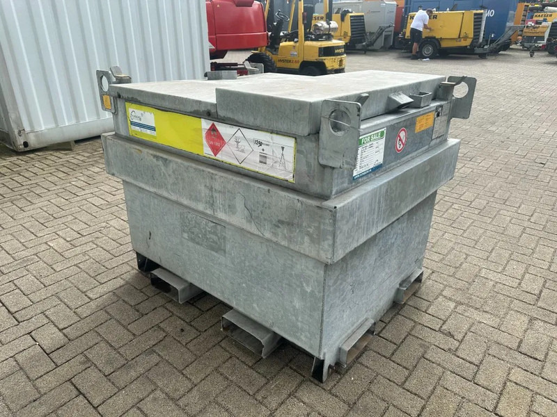 Tanque de almacenamiento Kiwa IBC Steenbergen 750 liter Dieseltank met Handpomp Milieutank Gegalvaniseerd: foto 9