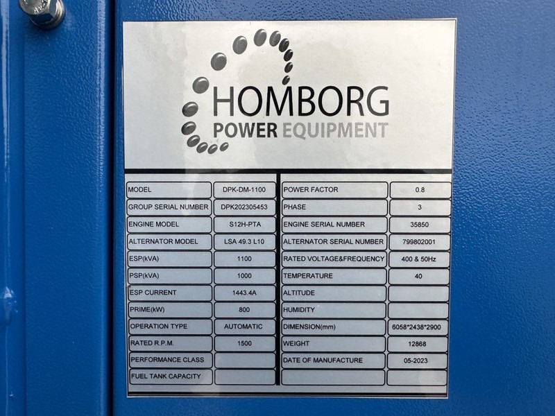 Mitsubishi S12H-PTA Leroy Somer 1100 kVA Supersilent generatorset in 20 ft container New ! - Generador industriale: foto 4 Mitsubishi S12H-PTA Leroy Somer 1100 kVA Supersilent generatorset in 20 ft container New ! - Generador industriale: foto 4