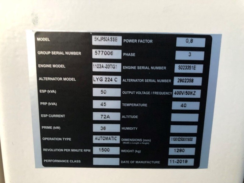 Perkins 50 kVA Silent generatorset New ! - Generador industriale: foto 5 Perkins 50 kVA Silent generatorset New ! - Generador industriale: foto 5