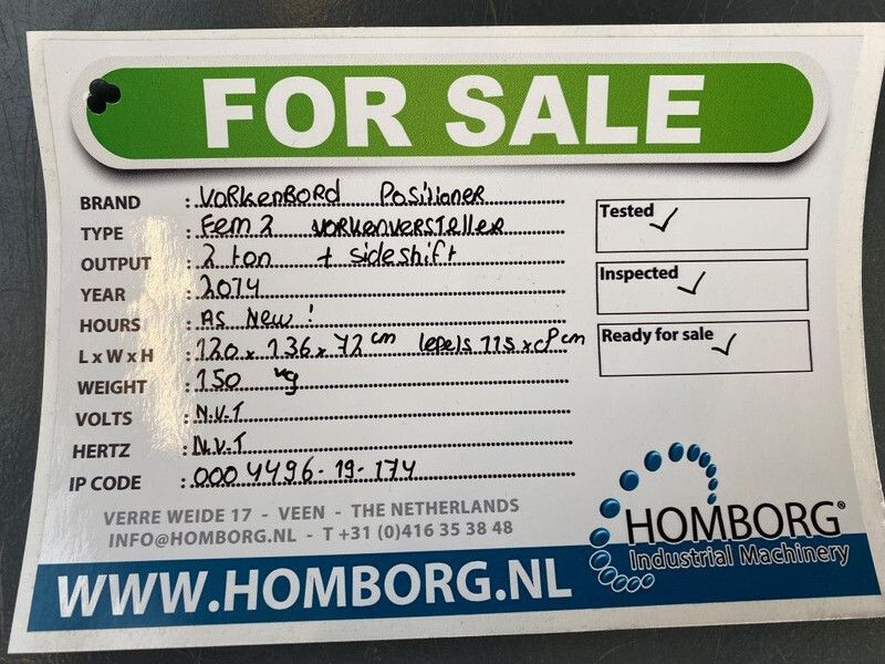 Horquillas Still FEM2 Vorkenbord Positioner Vorkenversteller Sideshift: foto 12