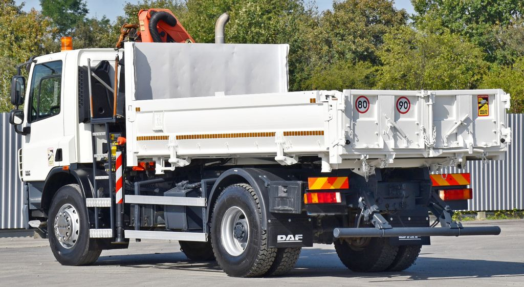 Volquete camión, Camión grúa DAF CF 75.310 Kipper 4,30 m + KRAN * TOPZUSTAND: foto 8