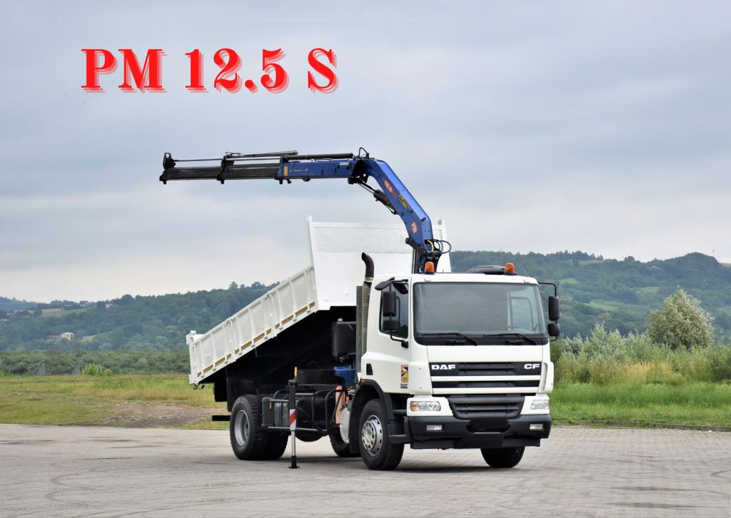 DAF CF 75.310 *Kipper 5,10 m + KRAN * TOPZUSTAND - Camión grúa, Volquete camión: foto 1 DAF CF 75.310 *Kipper 5,10 m + KRAN * TOPZUSTAND - Camión grúa, Volquete camión: foto 1