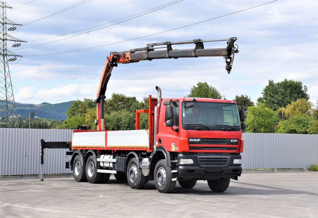 DAF CF 85.410 Pritsche 6,80m + KRAN / FUNK/8x4 - Camión grúa: foto 2 DAF CF 85.410 Pritsche 6,80m + KRAN / FUNK/8x4 - Camión grúa: foto 2