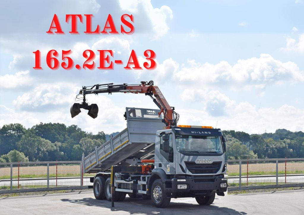 Iveco TRAKKER 410*Kipper 5,20m*ATLAS 165.2E * FUNK/6x4 - Volquete camión, Camión grúa: foto 1 Iveco TRAKKER 410*Kipper 5,20m*ATLAS 165.2E * FUNK/6x4 - Volquete camión, Camión grúa: foto 1