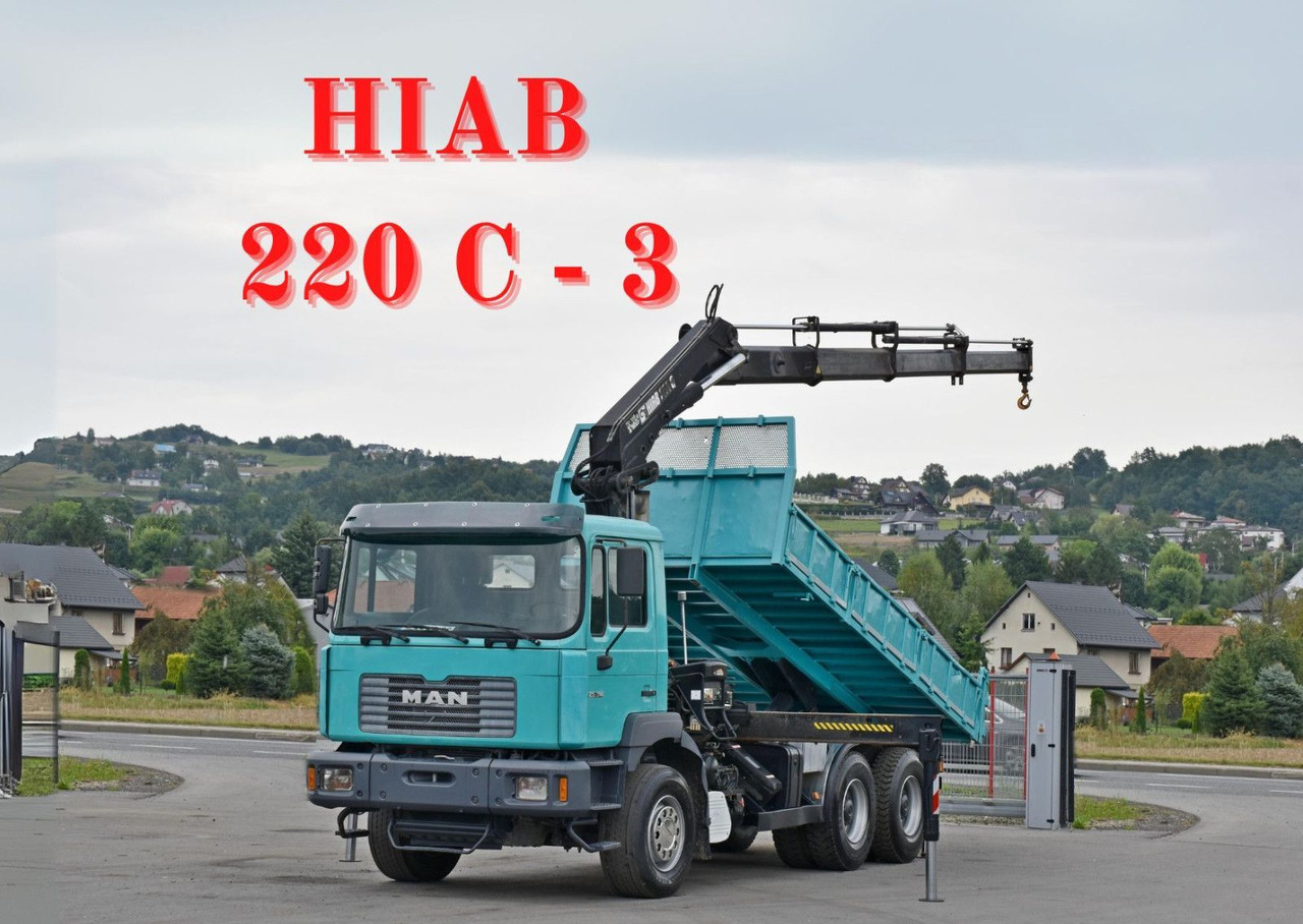 MAN 27-314 * HIAB 220 C - 3 + FUNK * 6x4 - Volquete camión, Camión grúa: foto 1 MAN 27-314 * HIAB 220 C - 3 + FUNK * 6x4 - Volquete camión, Camión grúa: foto 1