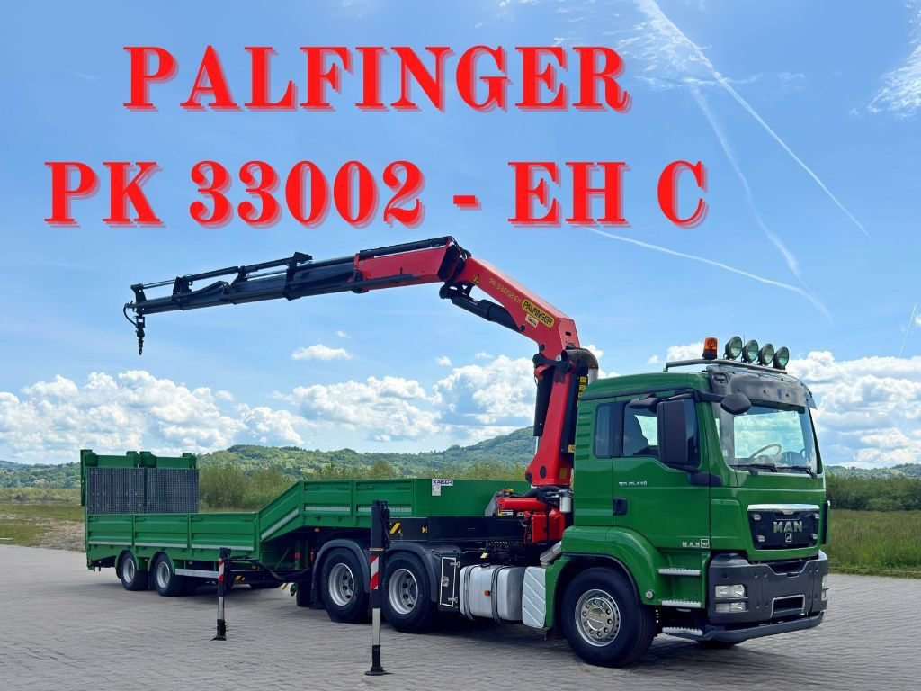 MAN TGS 26.440*Anhänger 10,35m + PK 33002-EH C/FUNK - Camión grúa: foto 1 MAN TGS 26.440*Anhänger 10,35m + PK 33002-EH C/FUNK - Camión grúa: foto 1