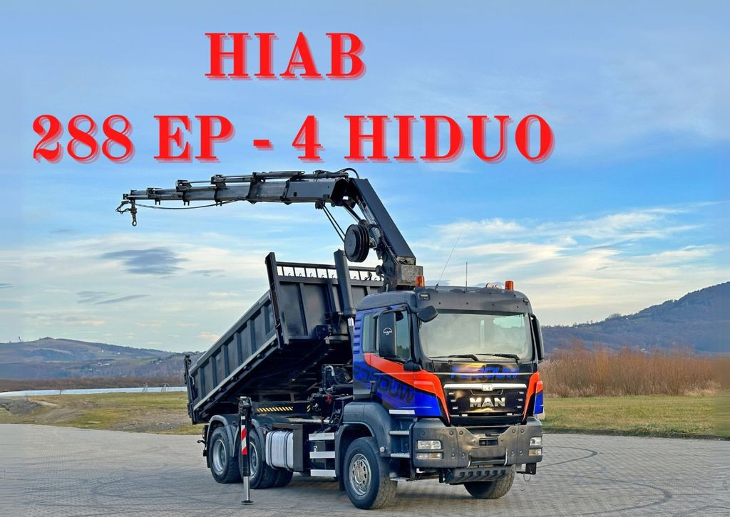 MAN TGS 33.480 * HIAB 288 EP - 4 HIDUO/ FUNK * 6x4 MAN TGS 33.480 * HIAB 288 EP - 4 HIDUO/ FUNK * 6x4 - Camión grúa, Volquete camión: foto 1 MAN TGS 33.480 * HIAB 288 EP - 4 HIDUO/ FUNK * 6x4 MAN TGS 33.480 * HIAB 288 EP - 4 HIDUO/ FUNK * 6x4 - Camión grúa, Volquete camión: foto 1