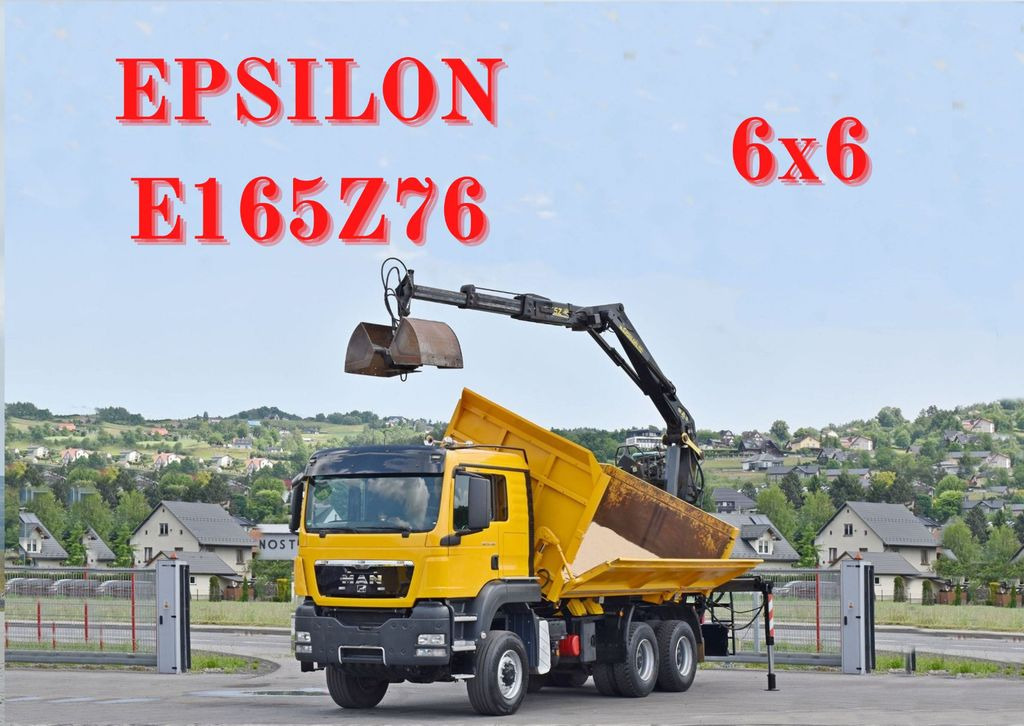 MAN TGS 33.480*KIPPER 5,10m * EPSILON E165Z76* 6x6 - Camión grúa, Volquete camión: foto 1 MAN TGS 33.480*KIPPER 5,10m * EPSILON E165Z76* 6x6 - Camión grúa, Volquete camión: foto 1