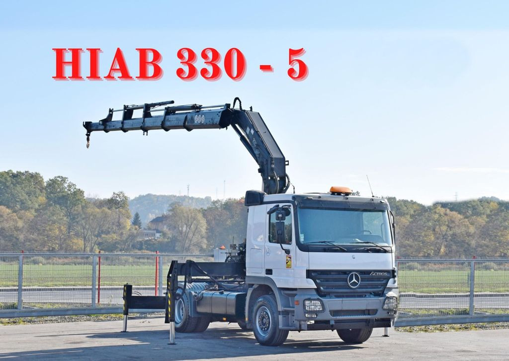 Mercedes-Benz ACTROS 1844 * Sattelzugmaschine *HIAB 330-5/FUNK - Camión grúa, Cabeza tractora: foto 1 Mercedes-Benz ACTROS 1844 * Sattelzugmaschine *HIAB 330-5/FUNK - Camión grúa, Cabeza tractora: foto 1