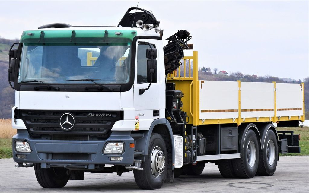 Mercedes-Benz ACTROS 2632 * HIAB 144B-3HIDUO+FUNK / 6x4 - Camión grúa, Camión caja abierta: foto 4 Mercedes-Benz ACTROS 2632 * HIAB 144B-3HIDUO+FUNK / 6x4 - Camión grúa, Camión caja abierta: foto 4