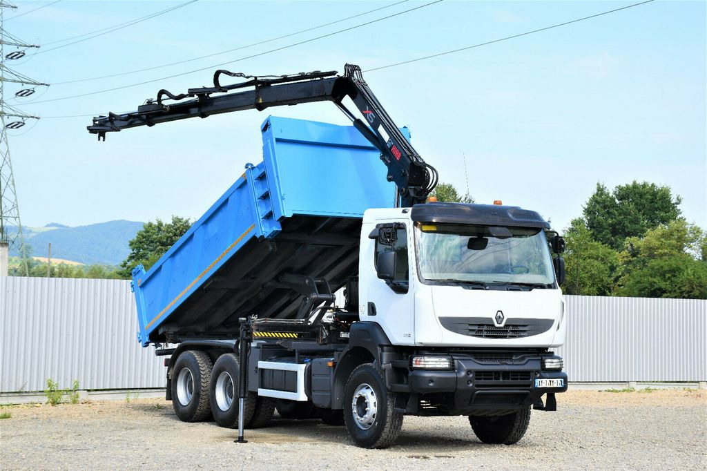 Renault KERAX 370 DXI* HIAB 122B-3 HIDUO/FUNK * 6x4 - Camión grúa, Volquete camión: foto 1 Renault KERAX 370 DXI* HIAB 122B-3 HIDUO/FUNK * 6x4 - Camión grúa, Volquete camión: foto 1