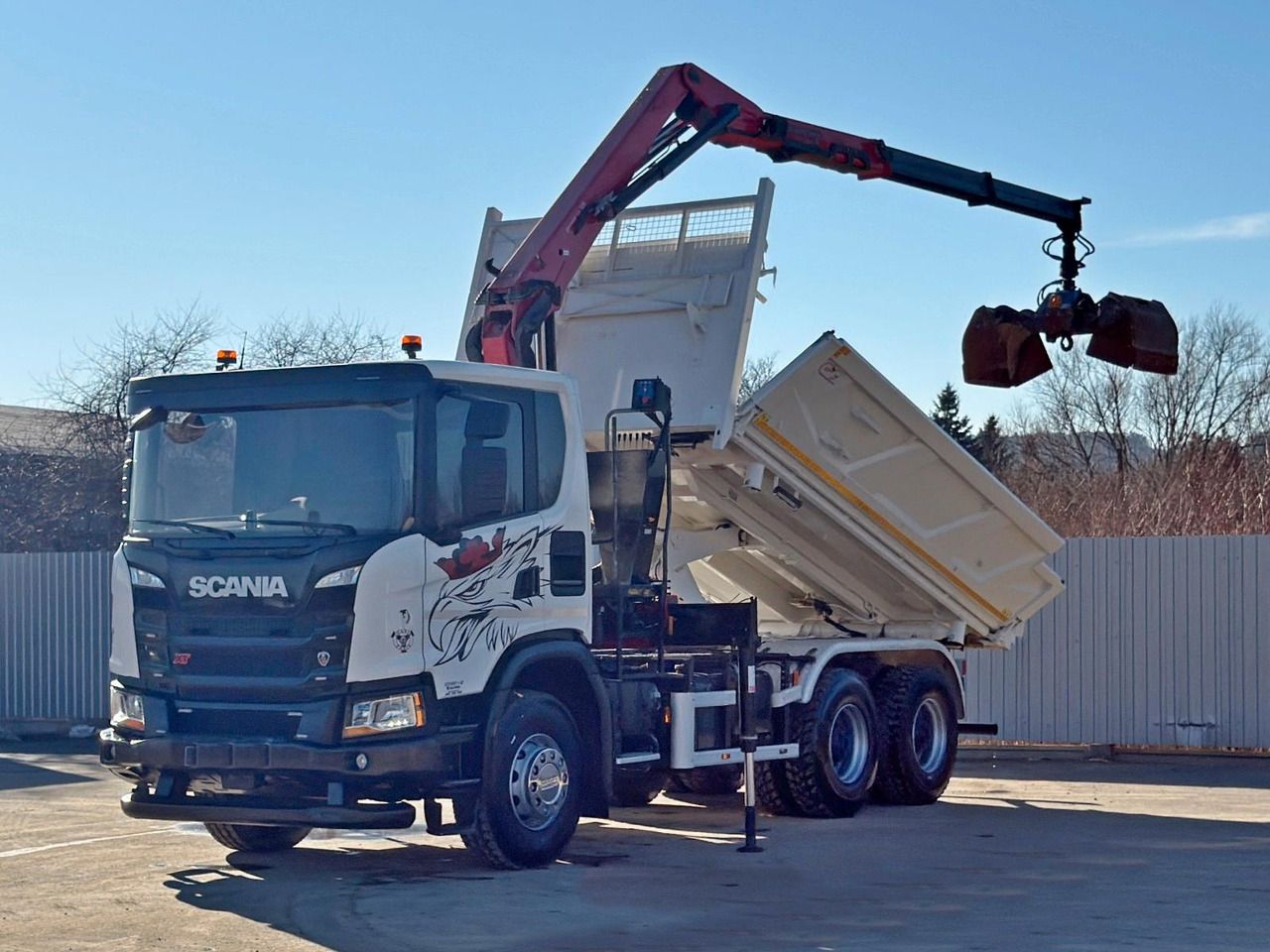 Scania G 410 Kipper 4,90m * HMF 1643 + FUNK *6x4 - Volquete camión, Camión grúa: foto 3 Scania G 410 Kipper 4,90m * HMF 1643 + FUNK *6x4 - Volquete camión, Camión grúa: foto 3