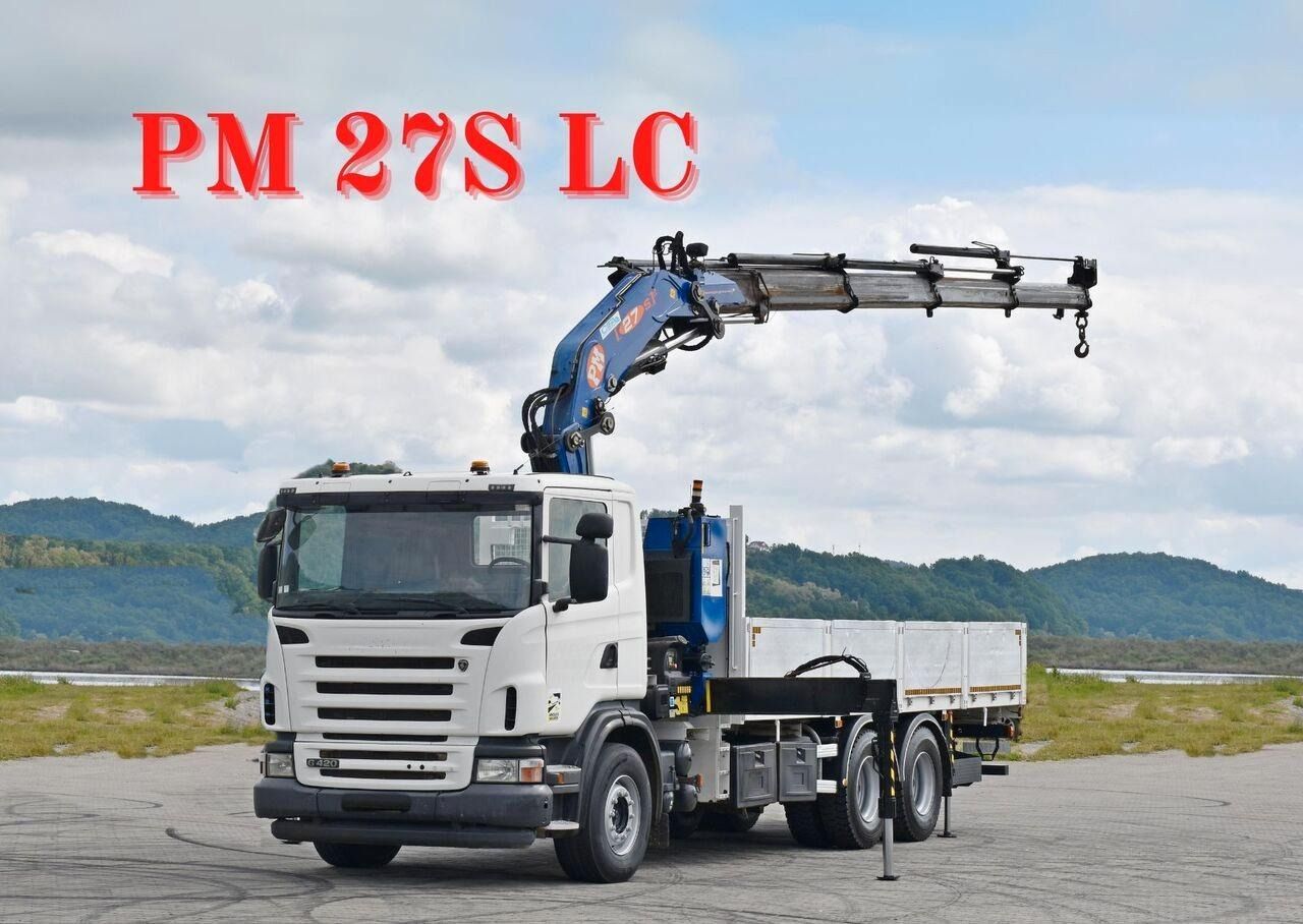 Scania G 420 * PM 27S LC + FUNK * 6x4 *TOPZUSTAND - Camión grúa, Camión caja abierta: foto 1 Scania G 420 * PM 27S LC + FUNK * 6x4 *TOPZUSTAND - Camión grúa, Camión caja abierta: foto 1