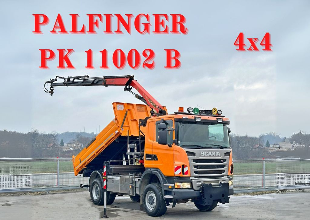 Scania G360 Kipper 4,10m *PK 11002 B + FUNK *4x4 - Volquete camión, Camión grúa: foto 1 Scania G360 Kipper 4,10m *PK 11002 B + FUNK *4x4 - Volquete camión, Camión grúa: foto 1
