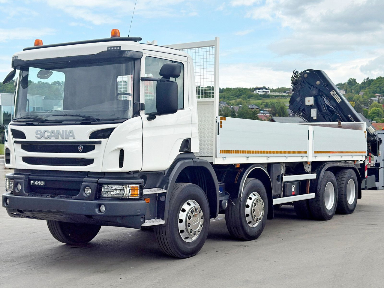 Scania P 410*PLATFORM 7,00m*HIAB 244 E-5 HIPRO+FUNK/8x4 Scania P 410*PRITSCHE 7,00m*HIAB 244 E-5 HIPRO+FUNK/8x4 - Camión grúa, Camión caja abierta: foto 4 Scania P 410*PLATFORM 7,00m*HIAB 244 E-5 HIPRO+FUNK/8x4 Scania P 410*PRITSCHE 7,00m*HIAB 244 E-5 HIPRO+FUNK/8x4 - Camión grúa, Camión caja abierta: foto 4