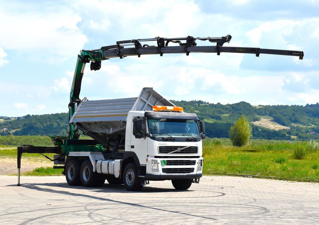 Volvo FM 440 Kipper 4,80m + PK 17000D/6x4 * TOPZUSTAND - Volquete camión, Camión grúa: foto 1 Volvo FM 440 Kipper 4,80m + PK 17000D/6x4 * TOPZUSTAND - Volquete camión, Camión grúa: foto 1