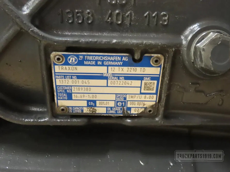 DAF 2021008 Traxon v-bak 12TX2210TD - Caja de cambios para Camión: foto 3 DAF 2021008 Traxon v-bak 12TX2210TD - Caja de cambios para Camión: foto 3