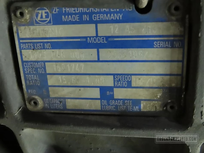 DAF Gearbox & Clutch Parts Versnellingsbak 12AS2131TD DAF - Caja de cambios para Camión: foto 3 DAF Gearbox & Clutch Parts Versnellingsbak 12AS2131TD DAF - Caja de cambios para Camión: foto 3