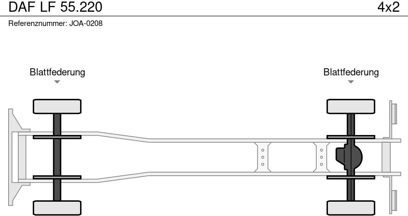 DAF LF 55.220 - Camión caja abierta, Camión grúa: foto 2 DAF LF 55.220 - Camión caja abierta, Camión grúa: foto 2