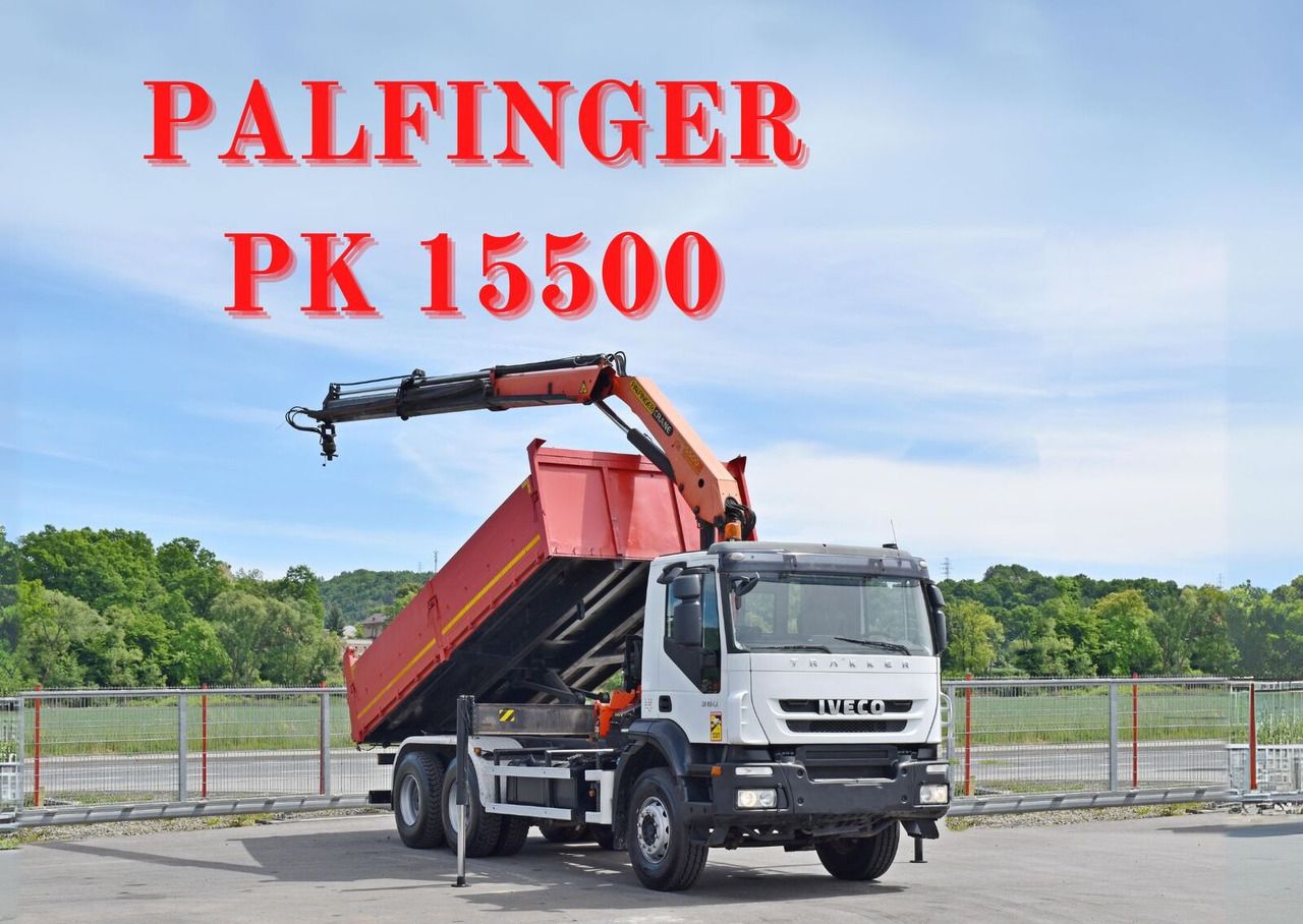 IVECO TRAKKER 360 * KIPPER 5,60 m * PK 15500 + FUNK * 6x4 - Volquete camión, Camión grúa: foto 1 IVECO TRAKKER 360 * KIPPER 5,60 m * PK 15500 + FUNK * 6x4 - Volquete camión, Camión grúa: foto 1