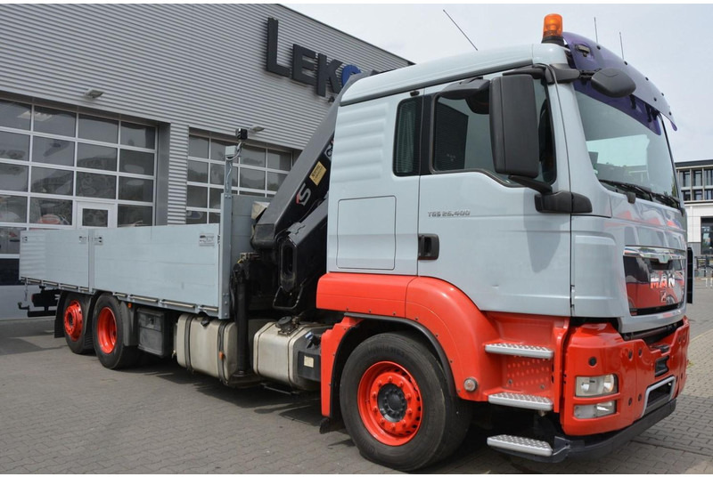 MAN 6,4 m Flatbed + Crane HIAB 211EP 6X2 KRAN HIAB 211EP 6.5m Container Pr - Camión caja abierta, Camión grúa: foto 2 MAN 6,4 m Flatbed + Crane HIAB 211EP 6X2 KRAN HIAB 211EP 6.5m Container Pr - Camión caja abierta, Camión grúa: foto 2