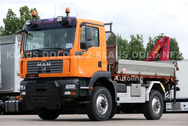 Volquete camión, Camión grúa MAN TGM 13.240 - 2 way tipper+crane 4x4: foto 1