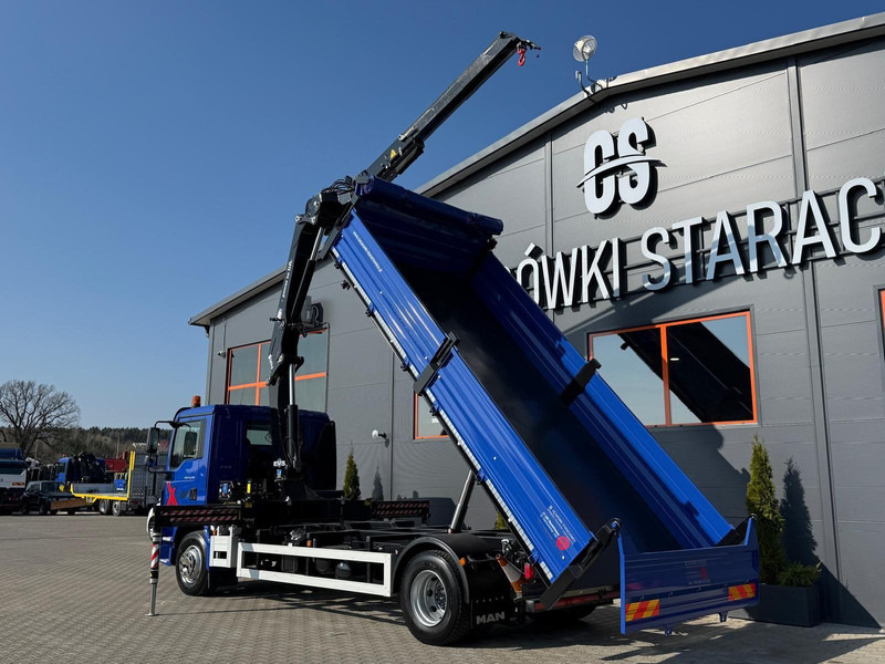 MAN TGM TGL 15.250 / E6 / wywrotka 3-S + HMF żuraw z pilotem / H - Volquete camión, Camión grúa: foto 3 MAN TGM TGL 15.250 / E6 / wywrotka 3-S + HMF żuraw z pilotem / H - Volquete camión, Camión grúa: foto 3