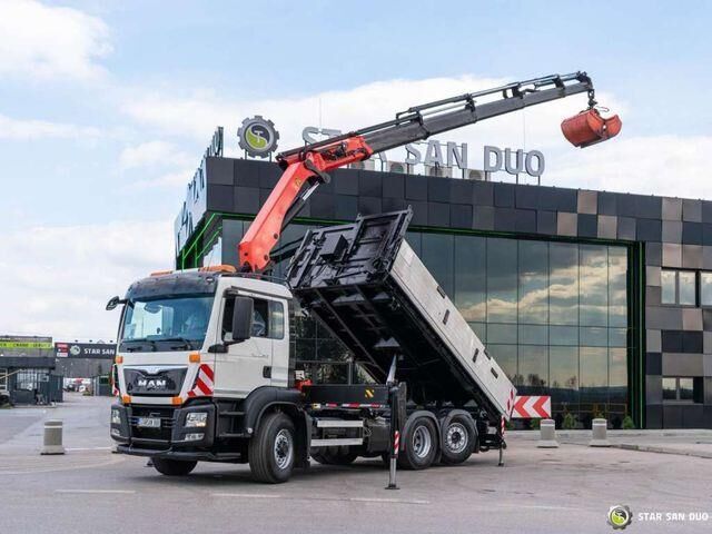 MAN TGS 28.440 6x4H Pa PK 26002 EH Crane Tipper - Volquete camión, Camión grúa: foto 1 MAN TGS 28.440 6x4H Pa PK 26002 EH Crane Tipper - Volquete camión, Camión grúa: foto 1
