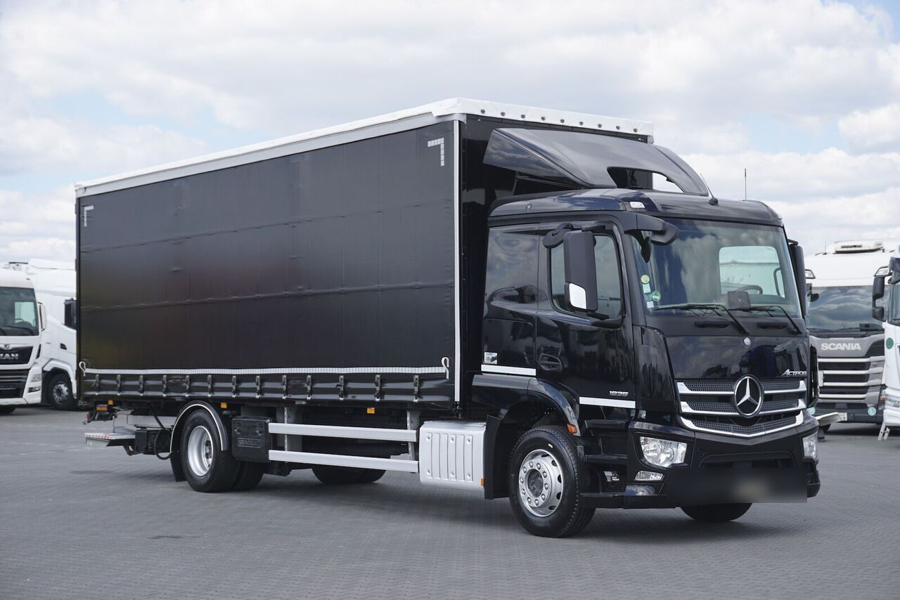 Mercedes-Benz ACTROS / 1835 / ACC / E 6 / FIRANKA + WINDA / 21 PALET / DŁ. 8,4 - Camión lona: foto 1 Mercedes-Benz ACTROS / 1835 / ACC / E 6 / FIRANKA + WINDA / 21 PALET / DŁ. 8,4 - Camión lona: foto 1