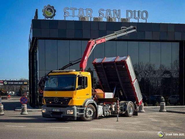 Mercedes-Benz AXOR 1824 4x2 HMF 975 HDS Crane Rotator Kipper - Volquete camión, Camión grúa: foto 1 Mercedes-Benz AXOR 1824 4x2 HMF 975 HDS Crane Rotator Kipper - Volquete camión, Camión grúa: foto 1