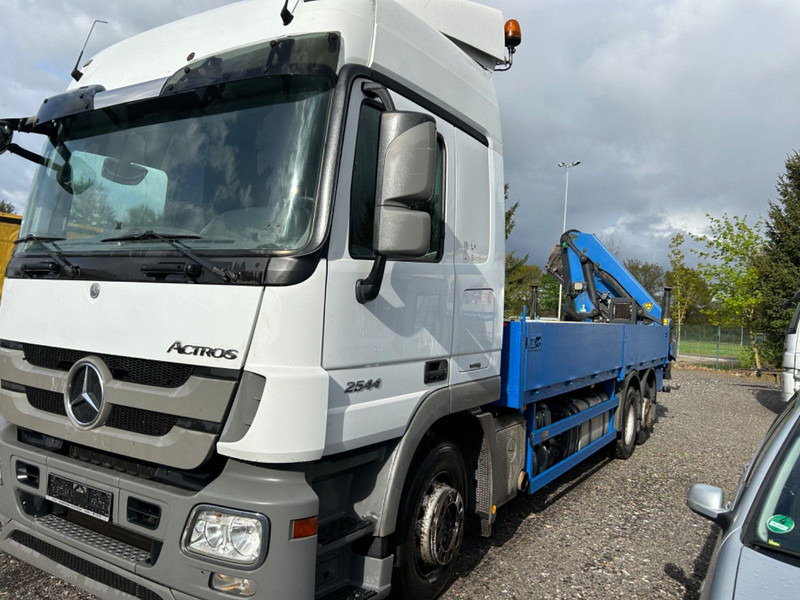 Mercedes-Benz Actros 2544 Glastransporter mit Palfinger Kran - Camión caja abierta, Camión grúa: foto 2 Mercedes-Benz Actros 2544 Glastransporter mit Palfinger Kran - Camión caja abierta, Camión grúa: foto 2