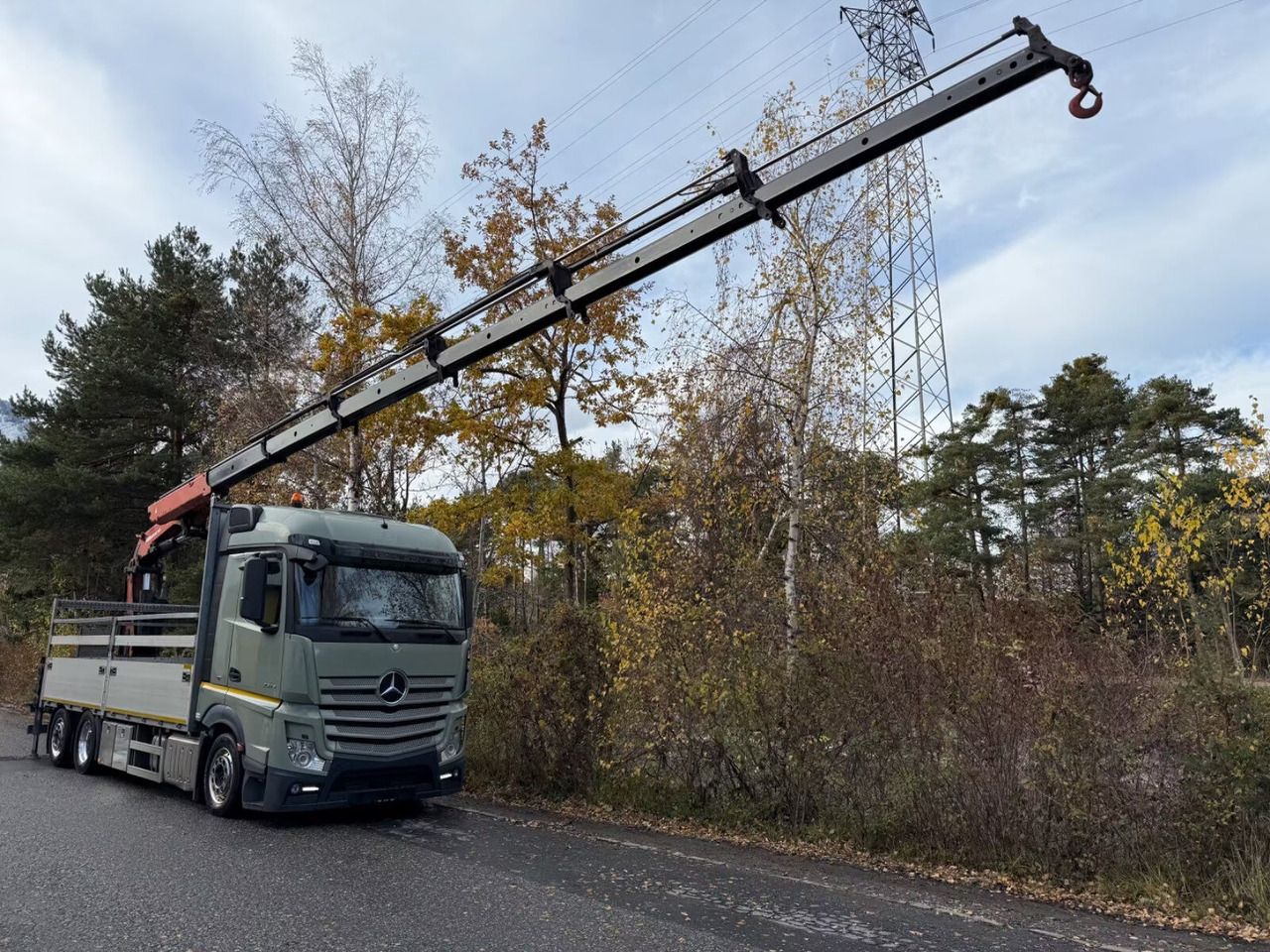 Mercedes-Benz Actros 2545 6x2 / Euro 6 / Effer 265/6S crane - Camión caja abierta, Camión grúa: foto 1 Mercedes-Benz Actros 2545 6x2 / Euro 6 / Effer 265/6S crane - Camión caja abierta, Camión grúa: foto 1