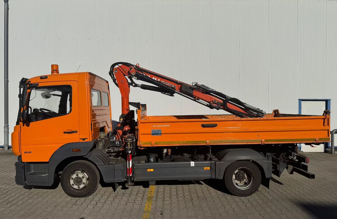 Mercedes-Benz Atego 818 K 3 Way Meiller Tipper + Crane Atlas 65.2-A2 - Volquete camión, Camión grúa: foto 4 Mercedes-Benz Atego 818 K 3 Way Meiller Tipper + Crane Atlas 65.2-A2 - Volquete camión, Camión grúa: foto 4
