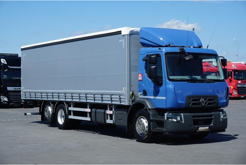 Renault D 320 / EURO 6 / FIRANKA / 21 PALET / ŁAD. 16 390 KG - Camión lona: foto 1 Renault D 320 / EURO 6 / FIRANKA / 21 PALET / ŁAD. 16 390 KG - Camión lona: foto 1