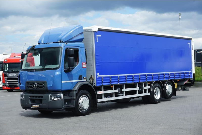 Renault D 320 / EURO 6 / FIRANKA + WINDA / 21 PALET / ŁAD. 16 530 KG - Camión lona: foto 1 Renault D 320 / EURO 6 / FIRANKA + WINDA / 21 PALET / ŁAD. 16 530 KG - Camión lona: foto 1